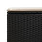 Preview: 2-tlg. Garten-Sofagarnitur mit Kissen Schwarz Poly Rattan