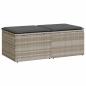 Preview: 2-tlg. Garten-Sofagarnitur mit Kissen Hellgrau Poly Rattan