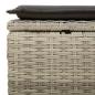 Preview: 2-tlg. Garten-Sofagarnitur mit Kissen Hellgrau Poly Rattan