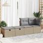 Preview: 2-tlg. Garten-Sofagarnitur mit Kissen Beige Poly Rattan Akazie