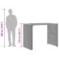 Preview: 5-tlg. Gartenbar-Set ohne Kissen Grau Poly Rattan Akazie
