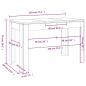 Preview: Esstisch Artisan-Eiche 120x60x76 cm Holzwerkstoff