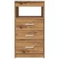 Preview: Schubladenschrank Artisan-Eiche 40x50x76 cm Holzwerkstoff