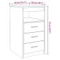 Preview: Schubladenschrank Artisan-Eiche 40x50x76 cm Holzwerkstoff
