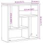 Preview: Wandregal Artisan-Eiche 45x16x45 cm Holzwerkstoff
