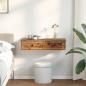 Preview: Wandregal mit Schubladen Altholz-Optik 80x31x17cm Holzwerkstoff