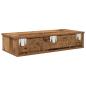 Preview: Wandregal mit Schubladen Altholz-Optik 80x31x17cm Holzwerkstoff