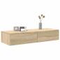 Preview: Wandregal mit Schubladen Sonoma-Eiche 100x36x19cm Holzwerkstoff