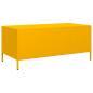 Preview: Couchtisch Senfgelb 101,5x50x43,5 cm Kaltgewalzter Stahl