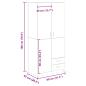 Preview: Kleiderschrank Altholz-Optik 80x52x180 cm Holzwerkstoff