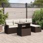Preview: ARDEBO.de - 6-tlg. Garten-Sofagarnitur mit Kissen Braun Poly Rattan