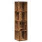 Preview: Eckregal Altholz-Optik 33x33x132 cm Holzwerkstoff