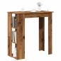 Preview: ARDEBO.de - Bartisch mit Regal Altholz-Optik 102x50x103,5 cm Holzwerkstoff