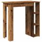Preview: Bartisch mit Regal Altholz-Optik 102x50x103,5 cm Holzwerkstoff