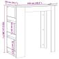 Preview: ARDEBO.de - Bartisch mit Regal Altholz-Optik 102x50x103,5 cm