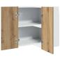 Preview: ARDEBO.de - Eck-Hängeschrank Artisan-Eiche 57x57x60 cm Holzwerkstoff