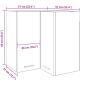 Preview: Eck-Hängeschrank Artisan-Eiche 57x57x60 cm Holzwerkstoff
