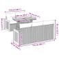 Preview: 6-tlg. Garten-Sofagarnitur mit Kissen Grau Poly Rattan Akazie