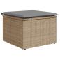 Preview: 9-tlg. Garten-Sofagarnitur mit Kissen Beige Poly Rattan Akazie