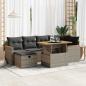 Preview: ARDEBO.de - 8-tlg. Garten-Sofagarnitur mit Kissen Grau Poly Rattan
