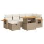 Preview: 8-tlg. Garten-Sofagarnitur mit Kissen Beige Poly Rattan