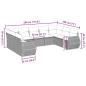 Preview: 9-tlg. Garten-Sofagarnitur mit Kissen Hellgrau Poly Rattan