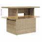 Preview: 10-tlg. Garten-Sofagarnitur mit Kissen Beige Poly Rattan Akazie