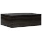 Preview: Holzkiste mit Deckel Schwarz 40x30x13 cm Massivholz Kiefer