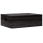 Preview: Holzkiste mit Deckel und Griffen Schwarz 40x30x13 cm Massivholz