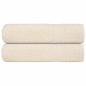Preview: ARDEBO.de - Duschtücher 2 Stk. Creme 70x140 cm 360 g/m² 100% Baumwolle