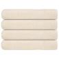 Preview: ARDEBO.de - Saunatücher 4 Stk. Creme 80x200 cm 360 g/m² 100% Baumwolle