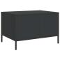 Preview: Couchtisch Schwarz 68,5x50x43,5 cm Kaltgewalzter Stahl