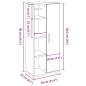 Preview: Badezimmerschrank mit Rollenhalter Weiß 39x22x90 cm