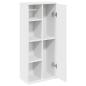 Preview: Badezimmerschrank mit Rollenhalter Weiß 39x22x90 cm