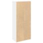 Preview: Badezimmerschrank mit Rollenhalter Weiß 39x22x90 cm