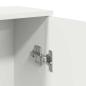 Preview: Badezimmerschrank mit Rollenhalter Weiß 39x22x90 cm