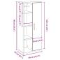 Preview: Badezimmerschrank mit Rollenhalter Sonoma-Eiche 39x22x90 cm