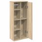 Preview: Badezimmerschrank mit Rollenhalter Sonoma-Eiche 39x22x90 cm