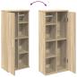 Preview: Badezimmerschrank mit Rollenhalter Sonoma-Eiche 39x22x90 cm