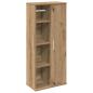 Preview: Badezimmerschrank mit Rollenhalter Artisan-Eiche 39x22x90 cm