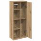 Preview: Badezimmerschrank mit Rollenhalter Artisan-Eiche 39x22x90 cm