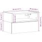 Preview: Wand-Nachttische 2 Stk. Sonoma-Eiche 45x26x28,5 cm