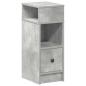 Preview: Nachttisch mit Schublade Betongrau 25x31x66 cm