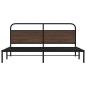 Preview: Metallbett ohne Matratze Braun Eichen-Optik 193x203 cm