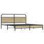 Preview: Metallbett ohne Matratze Sonoma-Eiche 200x200 cm