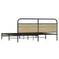 Preview: Metallbett ohne Matratze Sonoma-Eiche 200x200 cm