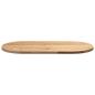 Preview: Tischplatte 80x40x2 cm Massivholz Eiche Oval