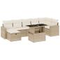 Preview: 8-tlg. Garten-Sofagarnitur mit Kissen Beige Poly Rattan