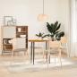 Preview: Tischplatte Hellbraun 80x40x4 cm Massivholz Eiche Oval