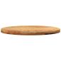 Preview: Tischplatte Hellbraun 80x40x4 cm Massivholz Eiche Oval